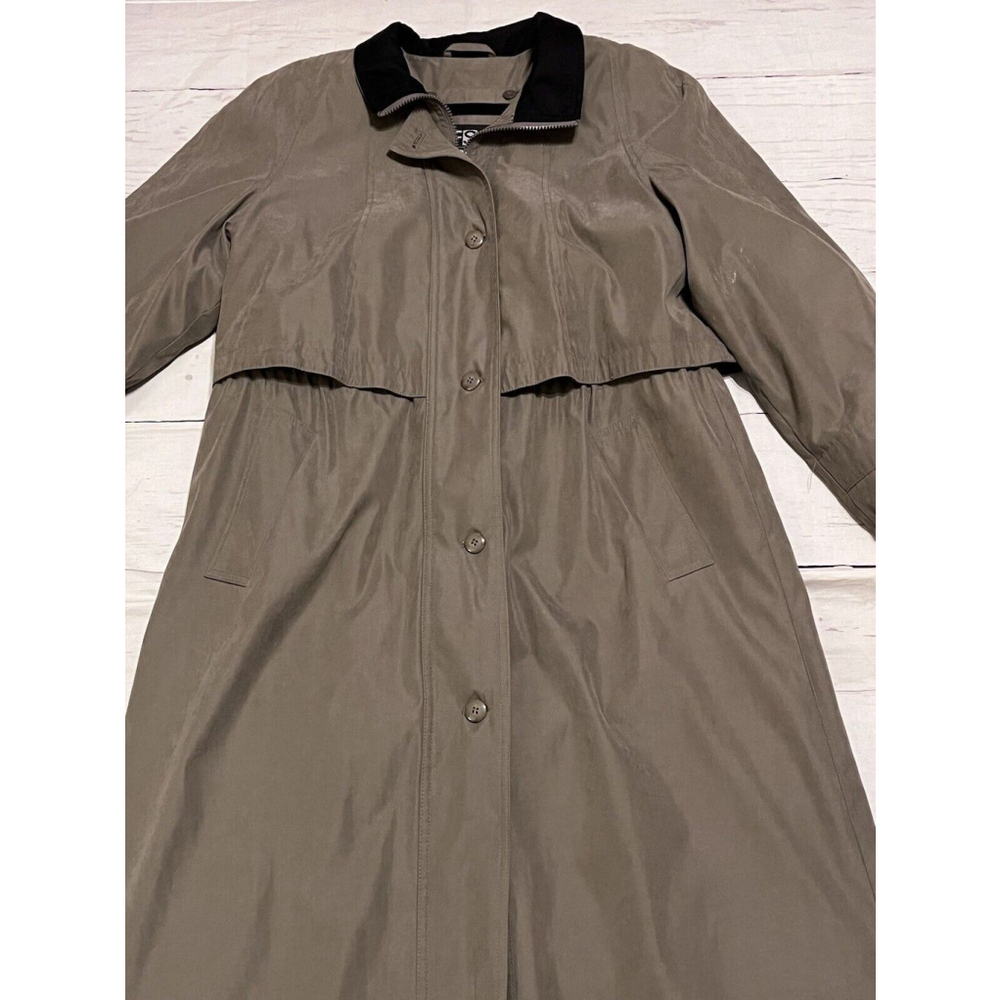FS Rainwear Long Raincoat No Hood Removable lining; All Weather WM Size 12 GUC